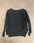 {{ClientCode}} GREY GRAHAM & SPENCER VELVET VNECK L/S TEE, M