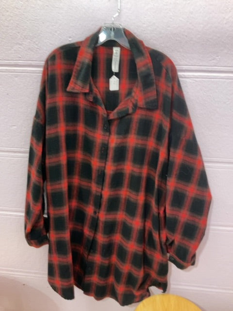 PLAID UNKNOWN LONG SLEEVE SHIRT XXL